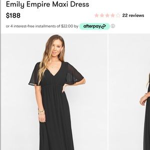 Like New - SMYM Black Bridesmaids Dress - XL